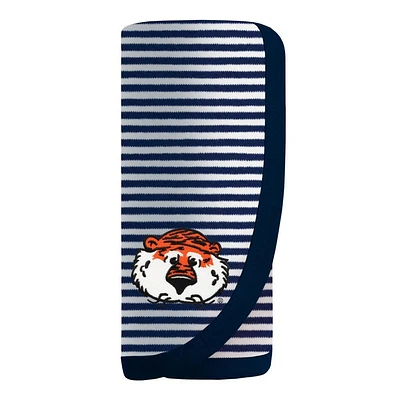 Auburn Aubie Striped Knit Baby Blanket