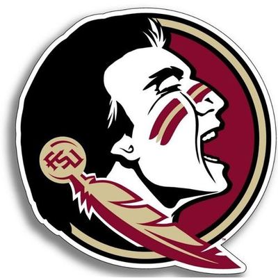  Florida State Seminole Logo Dizzler Decal (2 )