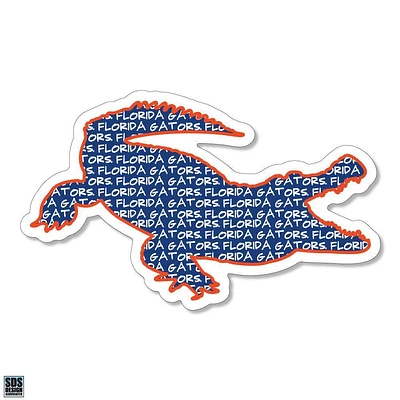 Florida 3.25 Inch Text Fill Gator Rugged Sticker Decal