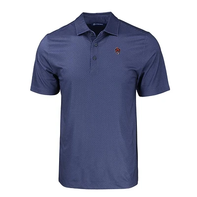 Auburn Cutter & Buck Vault Cartoon Tiger Tonal Geo Print Polo