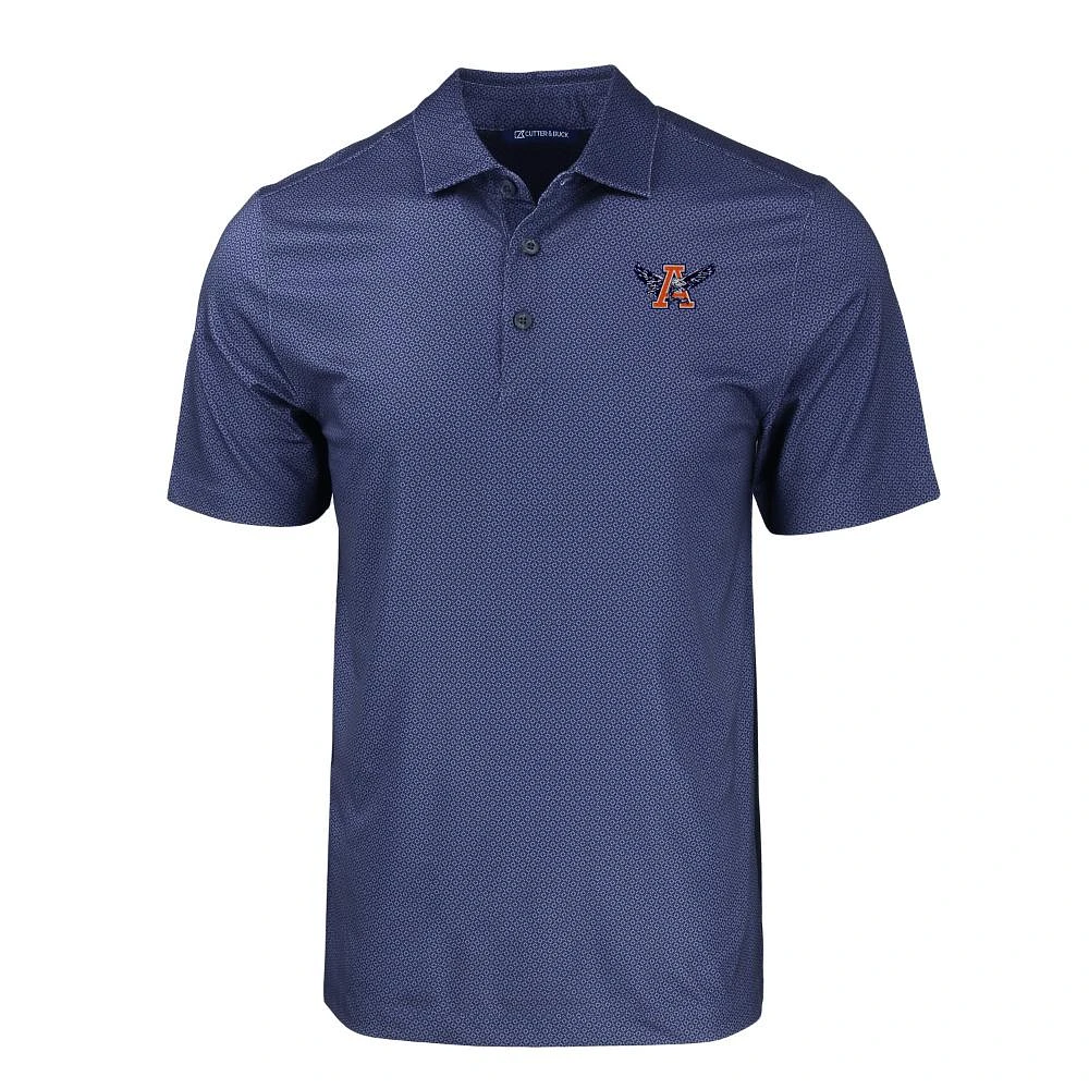 Auburn Cutter & Buck Vault Eagle A Tonal Geo Print Polo