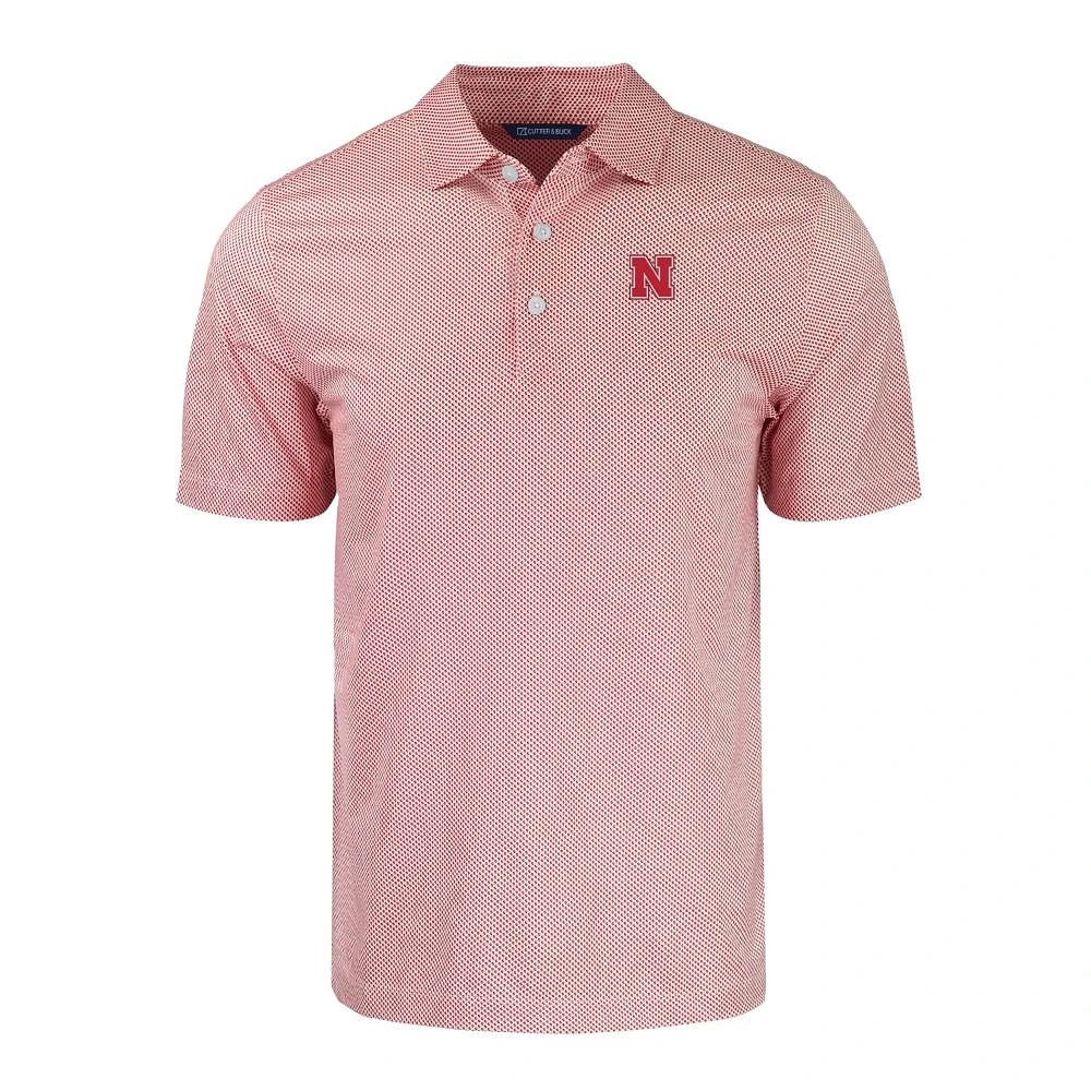 Nebraska Cutter & Buck Symmetry Print Polo