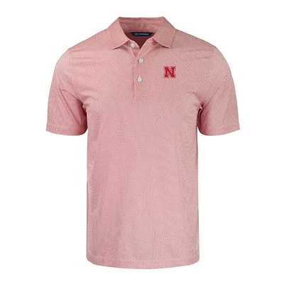 Nebraska Cutter & Buck Symmetry Print Polo