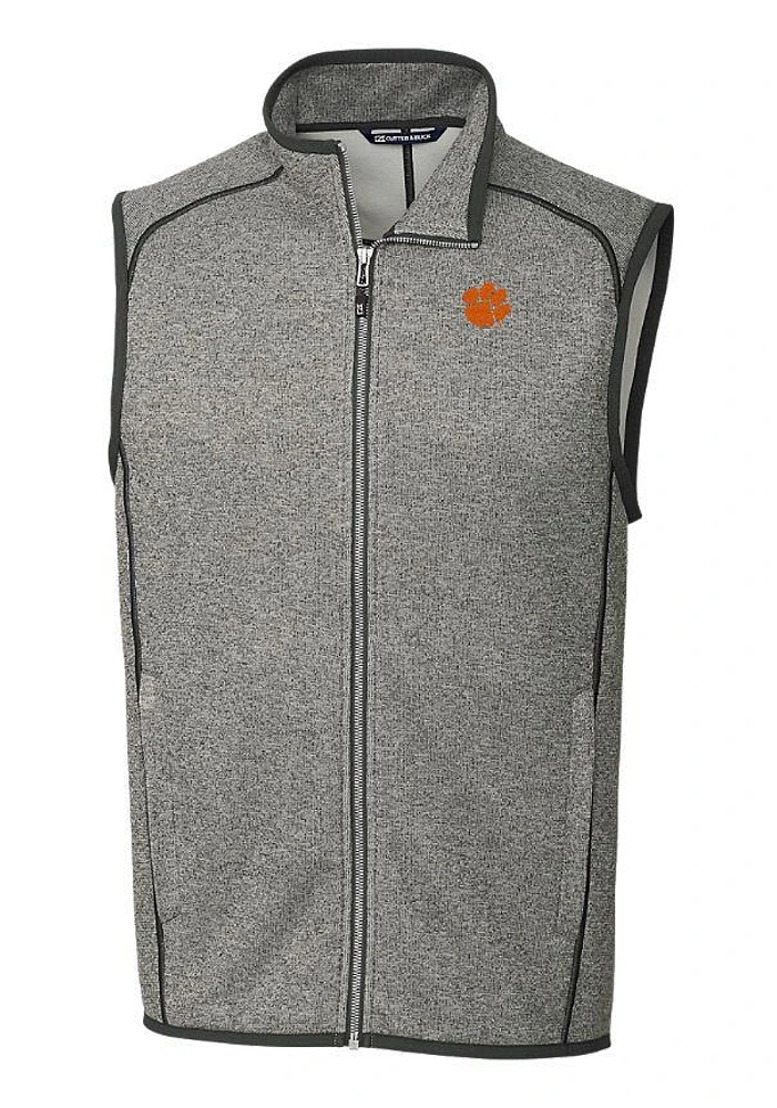 Clemson Cutter & Buck Men's Big Tall Mainsail Sweater Knit Vest