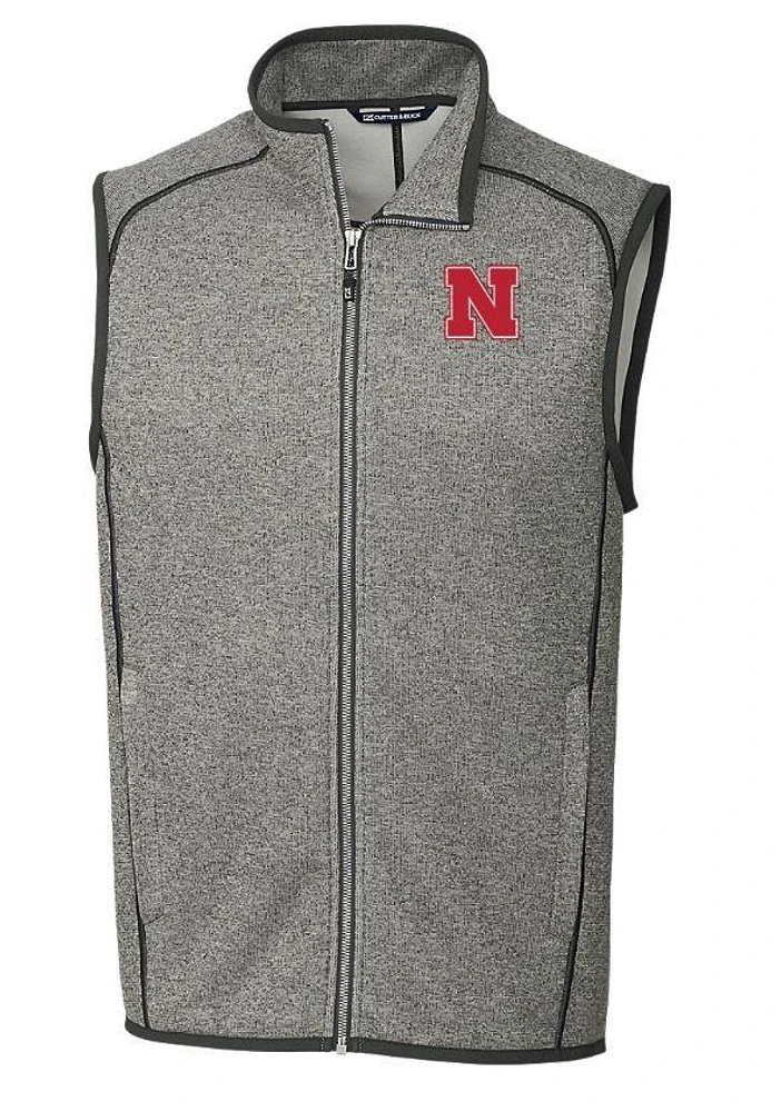 Nebraska Cutter & Buck Men's Big Tall Mainsail Sweater Knit Vest