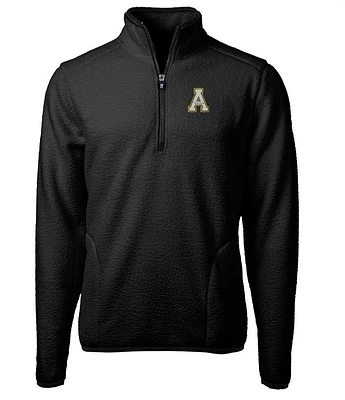 App State Cutter & Buck Big Tall Men's Cascade Sherpa Fleece 1/4 Zip Pullover