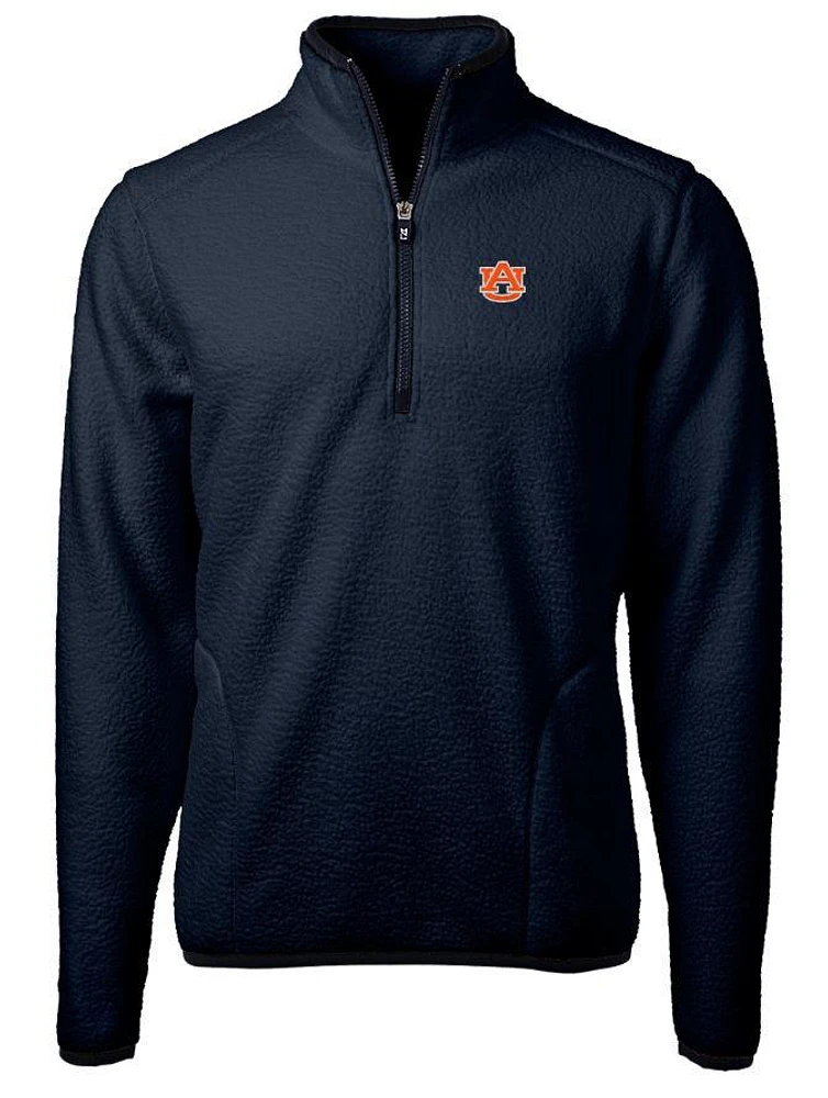 Auburn Cutter & Buck Big Tall Men's Cascade Sherpa Fleece 1/4 Zip Pullover