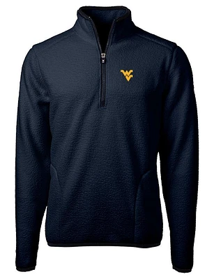 West Virginia Cutter & Buck Big Tall Men's Cascade Sherpa Fleece 1/4 Zip Pullover