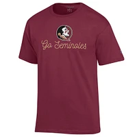 Florida State Champion Women's Logo Over Script Tee