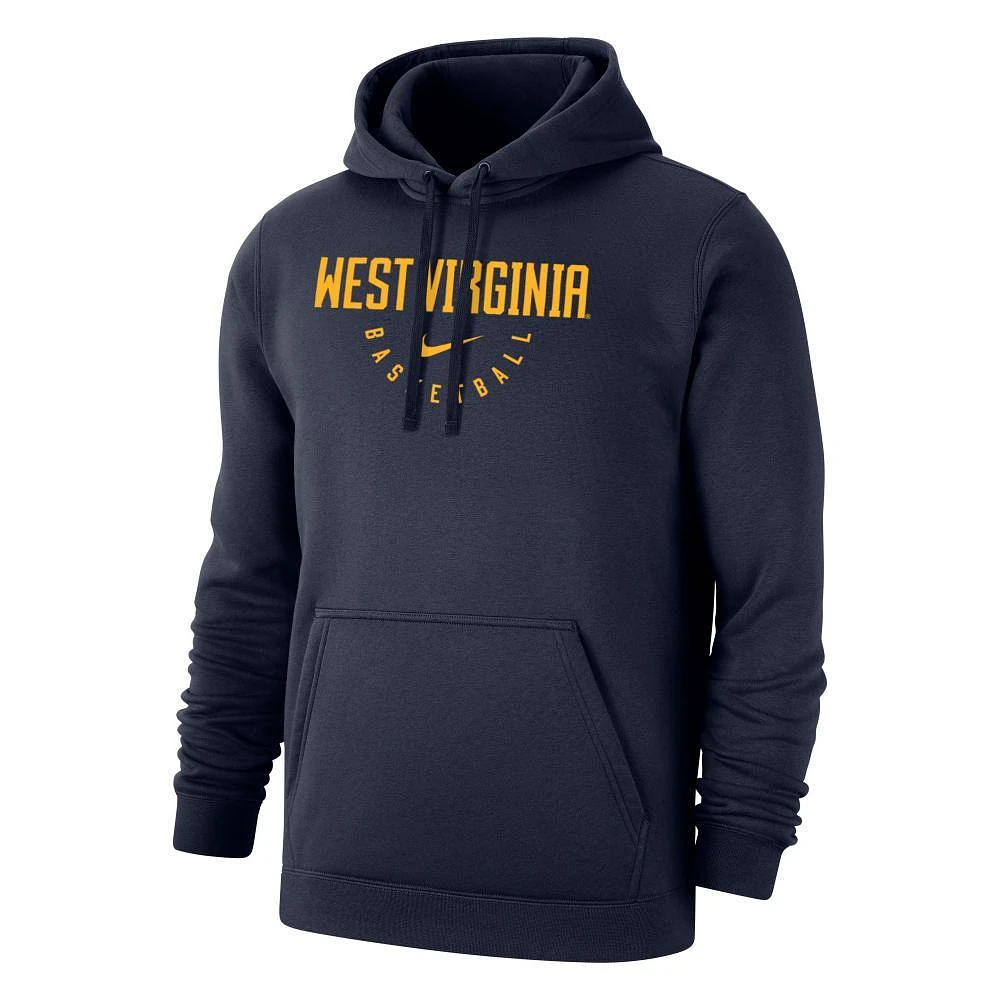 West Virginia Nike Club Fleece Basketball Hoody