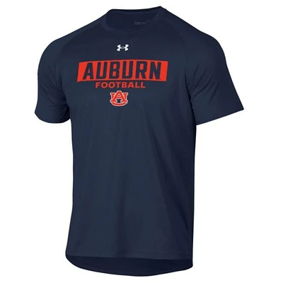 Auburn Under Armour Straight Over Football Tech Tee