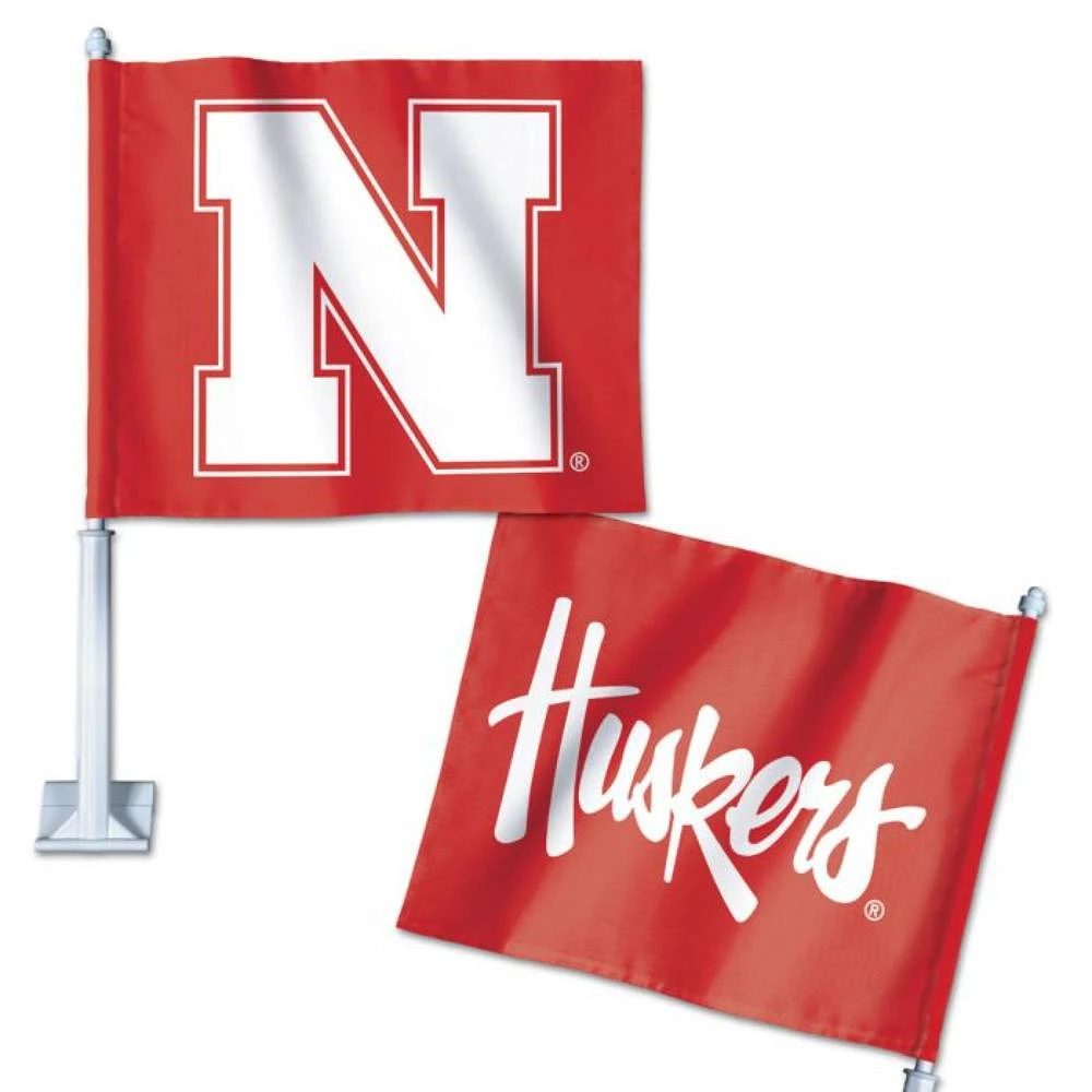 Nebraska Wincraft N Logo Car Flag