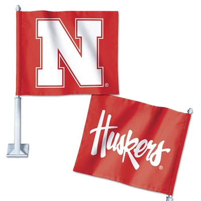 Nebraska Wincraft N Logo Car Flag