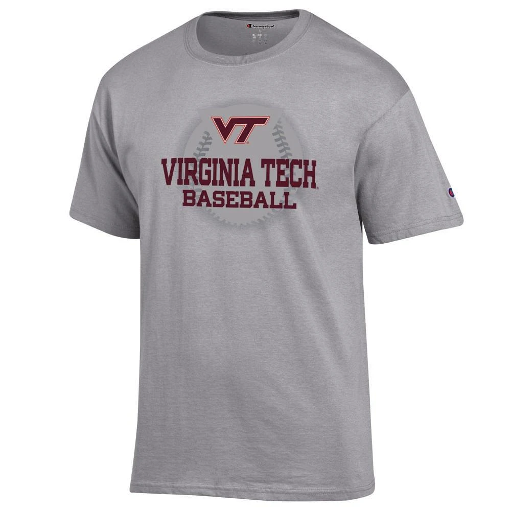 Virginia Tech Champion Wordmark Baseball Stack Tee