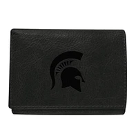 Michigan State Zulu Leather Trifold Wallet