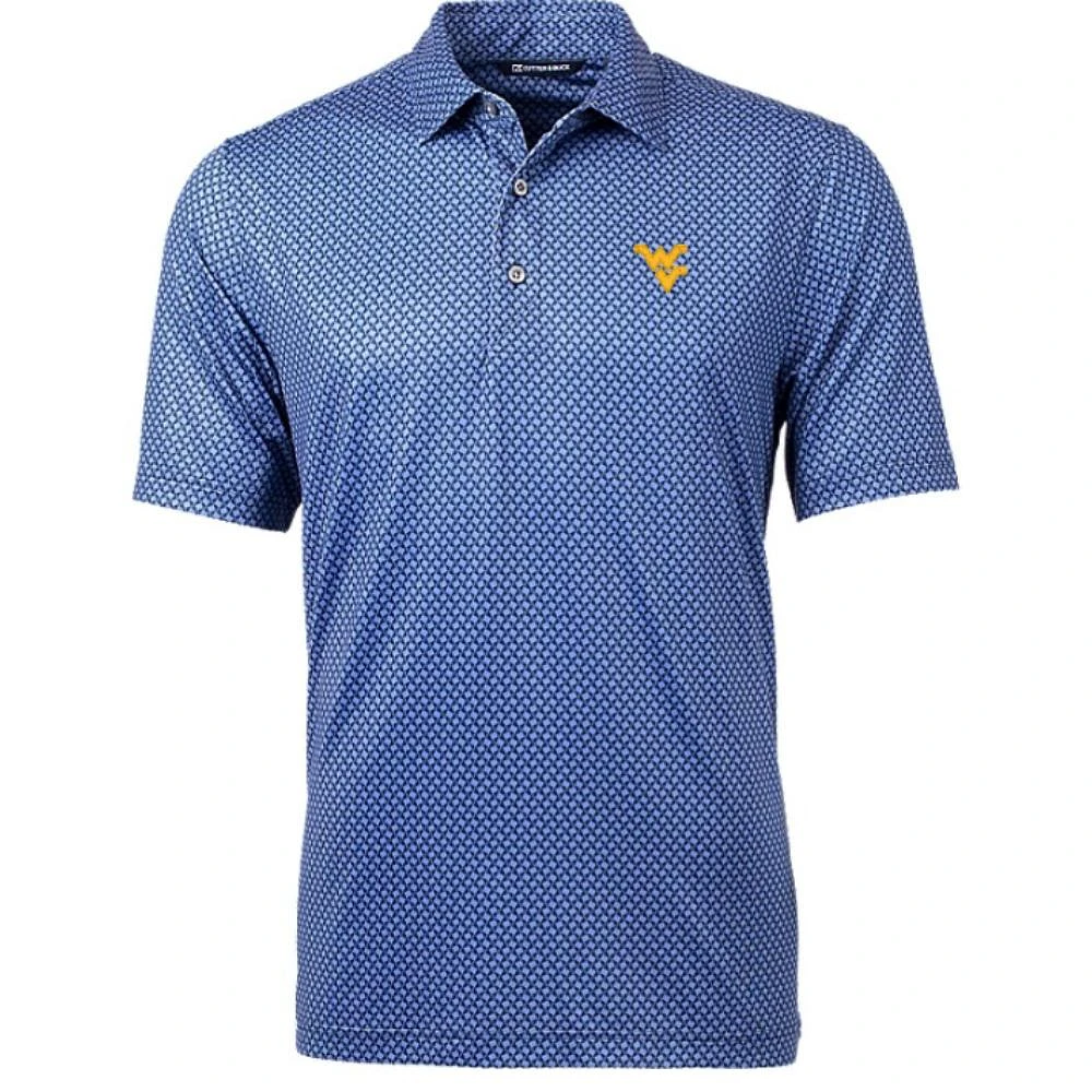 West Virginia Cutter & Buck Banner Print Polo