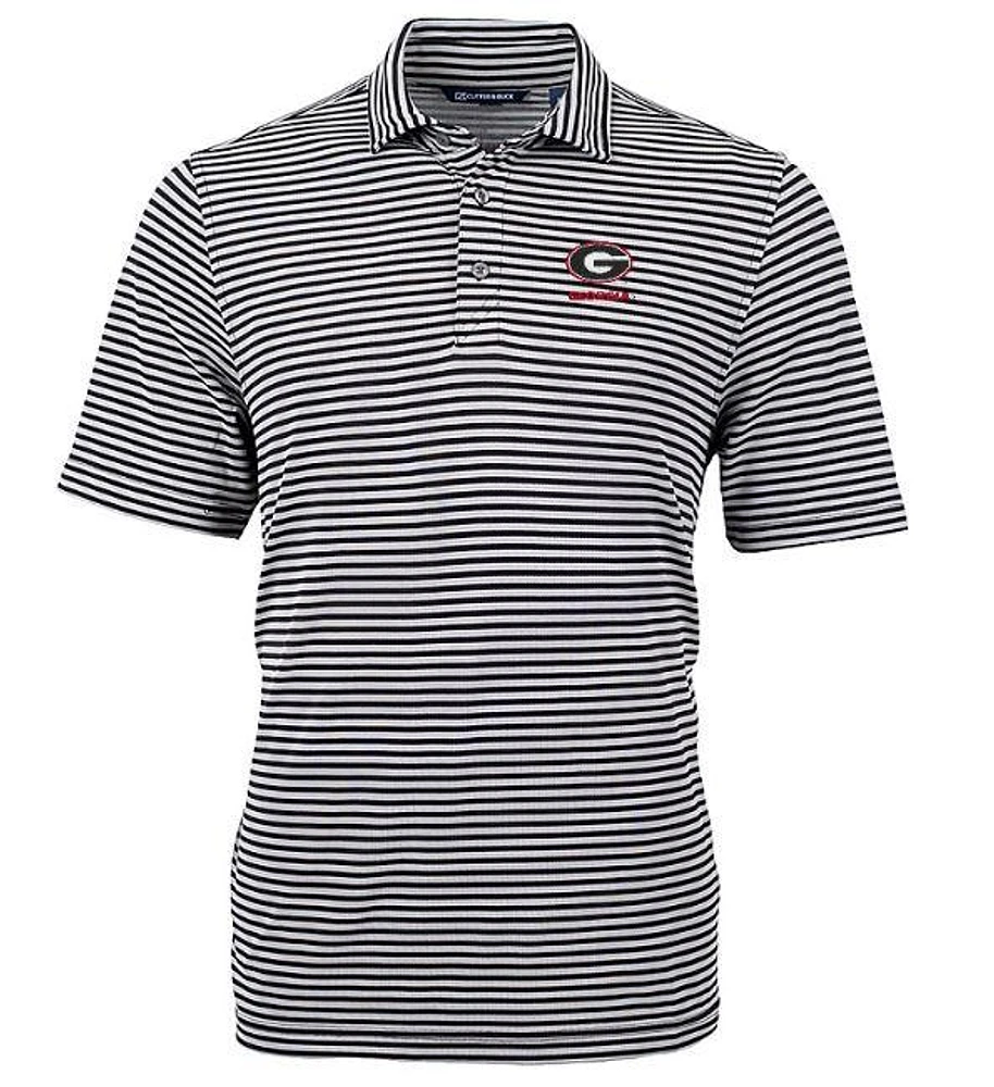 Georgia Cutter & Buck Virtue Eco Pique Stripe Polo