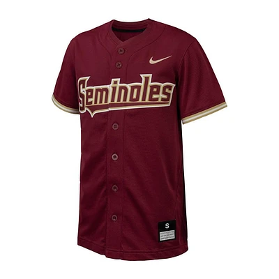 Florida State Nike YOUTH Replica Baseball Jersey