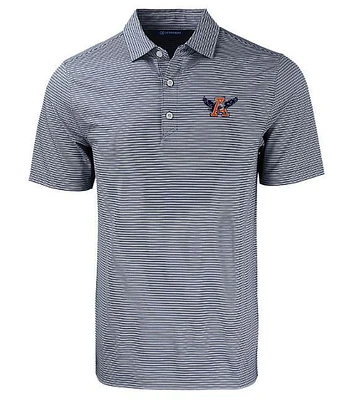 Auburn Cutter & Buck Vault Eco Forge Double Stripe Polo