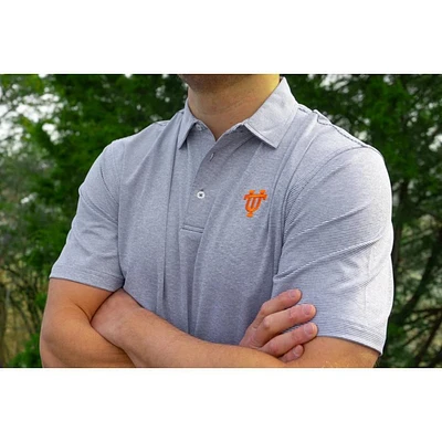 Tennessee Volunteer Traditions Vault Interlock Micro Heather Stripe Polo