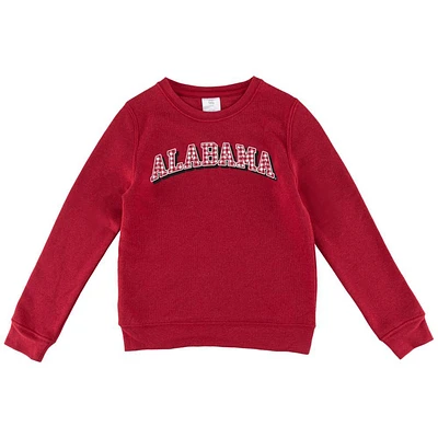 Alabama Zoozatz YOUTH Gingham Arch Crew