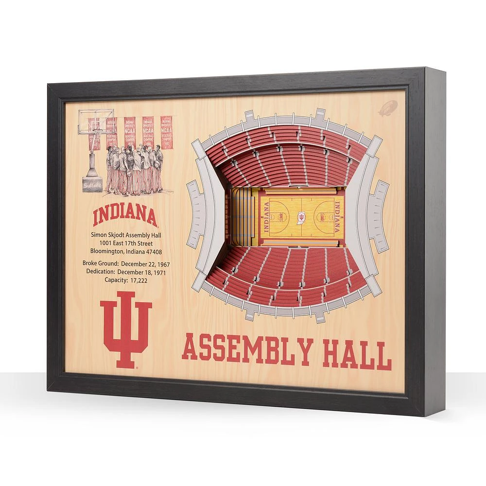 Indiana 25-Layer 3D Simon Skjodt Assembly Hall View Wall Art