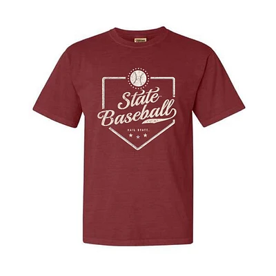 Mississippi State Baseball Plate Comfort Colors Tee