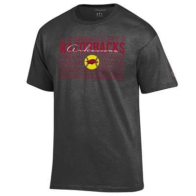 Arkansas Champion Women's Wordmark Repeat Softball Tee