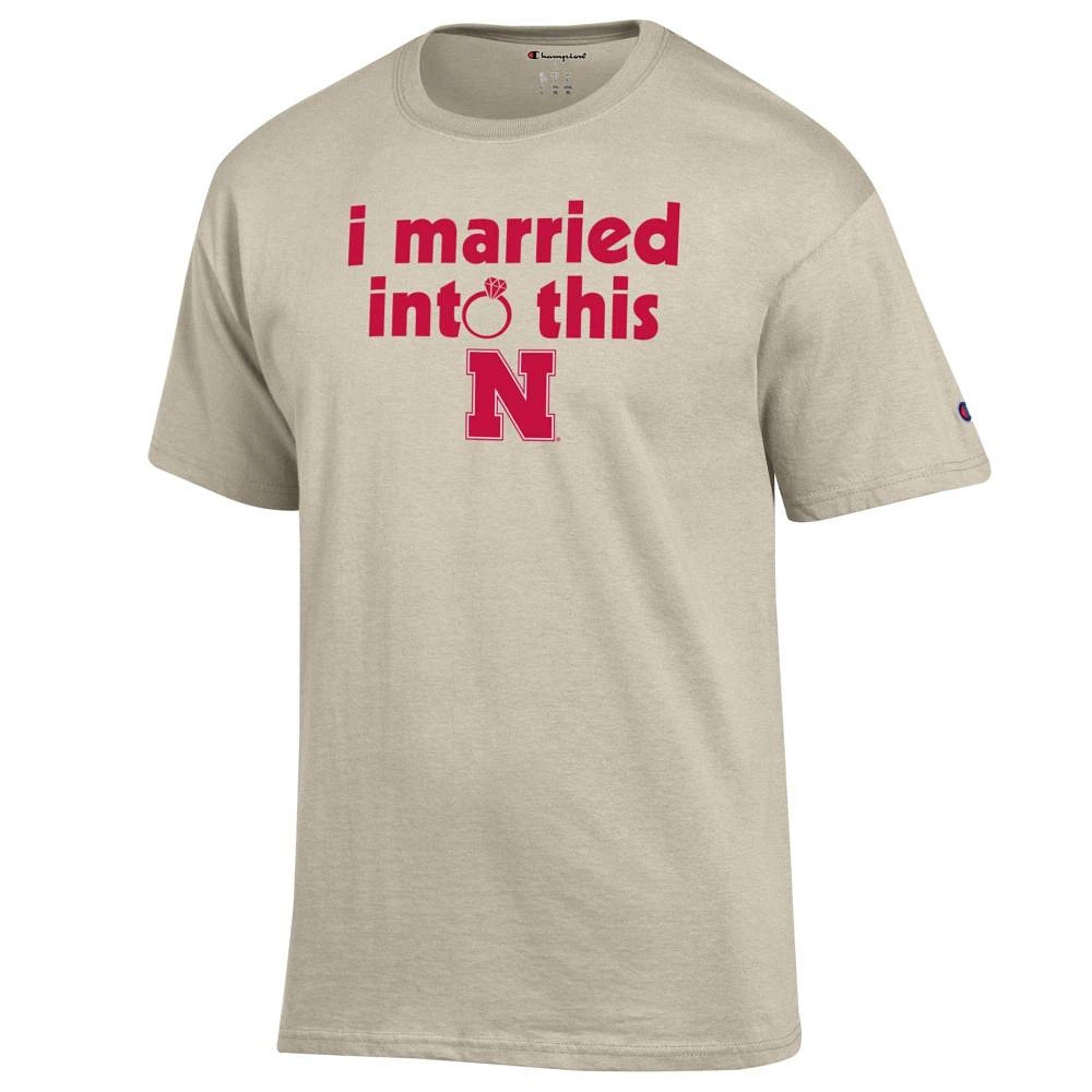 Nebraska Champion Women's I Married Into this Stack Tee