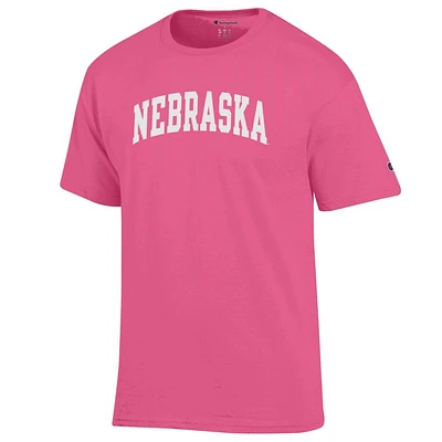 Nebraska Champion White Arch Tee