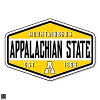 App State 3.25 Inch Hexagon Badge Rugged Sticker Decal