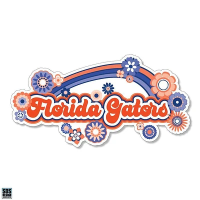Florida 3.25 Inch Rainbow Flowers Rugged Sticker Decal