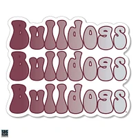 Mississippi State 3.25 Inch Retro Fade Rugged Sticker Decal