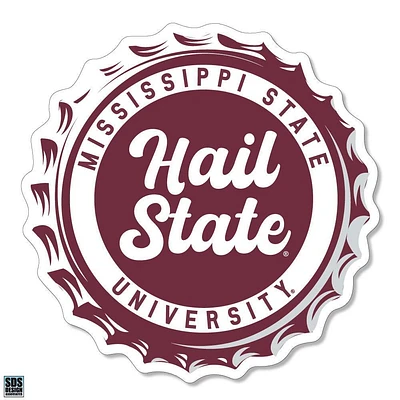Mississippi State 3.25 Inch Bottle Cap Rugged Sticker Decal