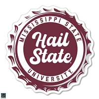 Mississippi State 3.25 Inch Bottle Cap Rugged Sticker Decal