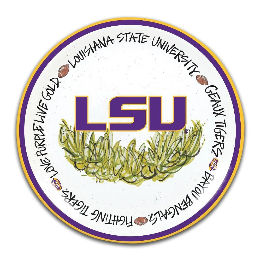 LSU Magnolia Lane 4 Pack 10.5' Melamine Plate