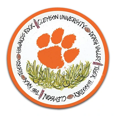 Clemson Magnolia Lane 4 Pack 10.5' Melamine Plate