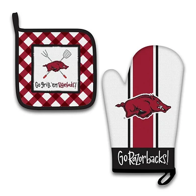 Arkansas Magnolia Lane Oven Mitt and Pot Holder Set