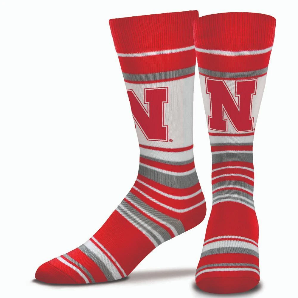 Nebraska Stripe Dress Socks