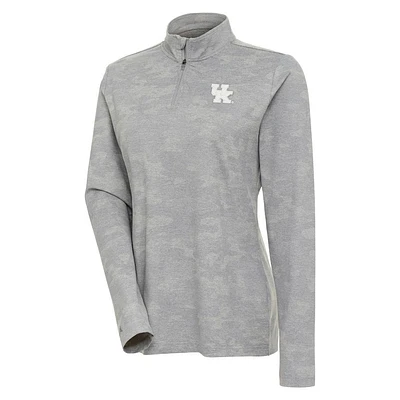 Kentucky Antigua Women's Responded Brushed Camo 1/4 Zip Pullover