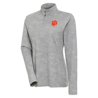 Clemson Antigua Women's Responded Brushed Camo 1/4 Zip Pullover