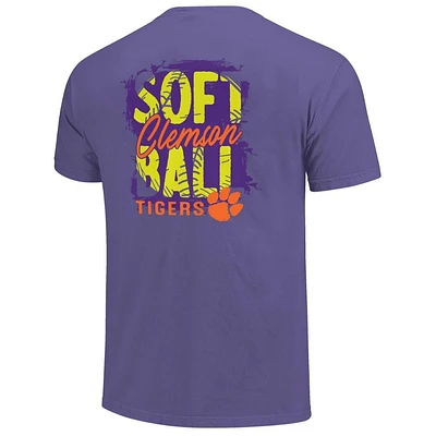 Clemson Softball Stack Comfort Colors Tee