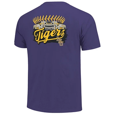 LSU Stadium Laces Comfort Colors Pocket Tee