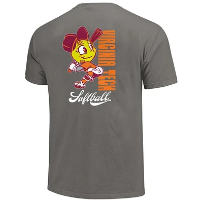 Virginia Tech Old School Softball Comfort Colors Tee