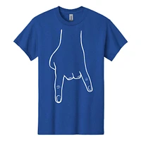 and White Horn Hands Down Tee