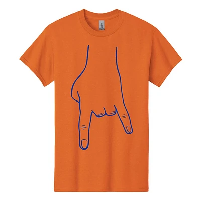 Bacon Orange and Royal Horn Hands Down Tee