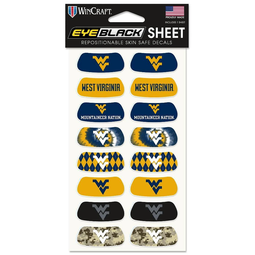 West Virginia Eye Black Sheet