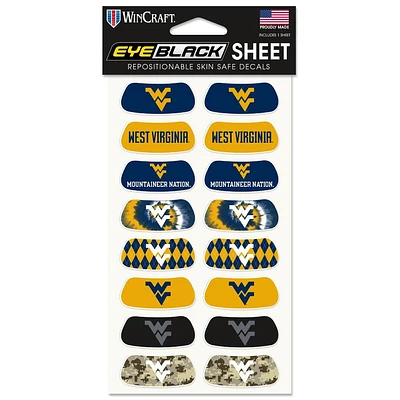 West Virginia Eye Black Sheet