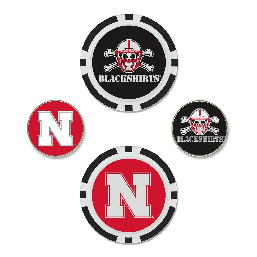 Nebraska Wincraft Ball Marker Set