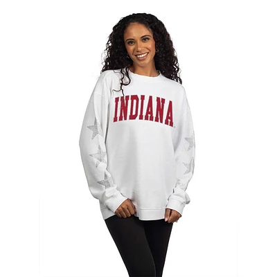 Indiana Tall Arc Metallic Star Sleeve Campus Crew